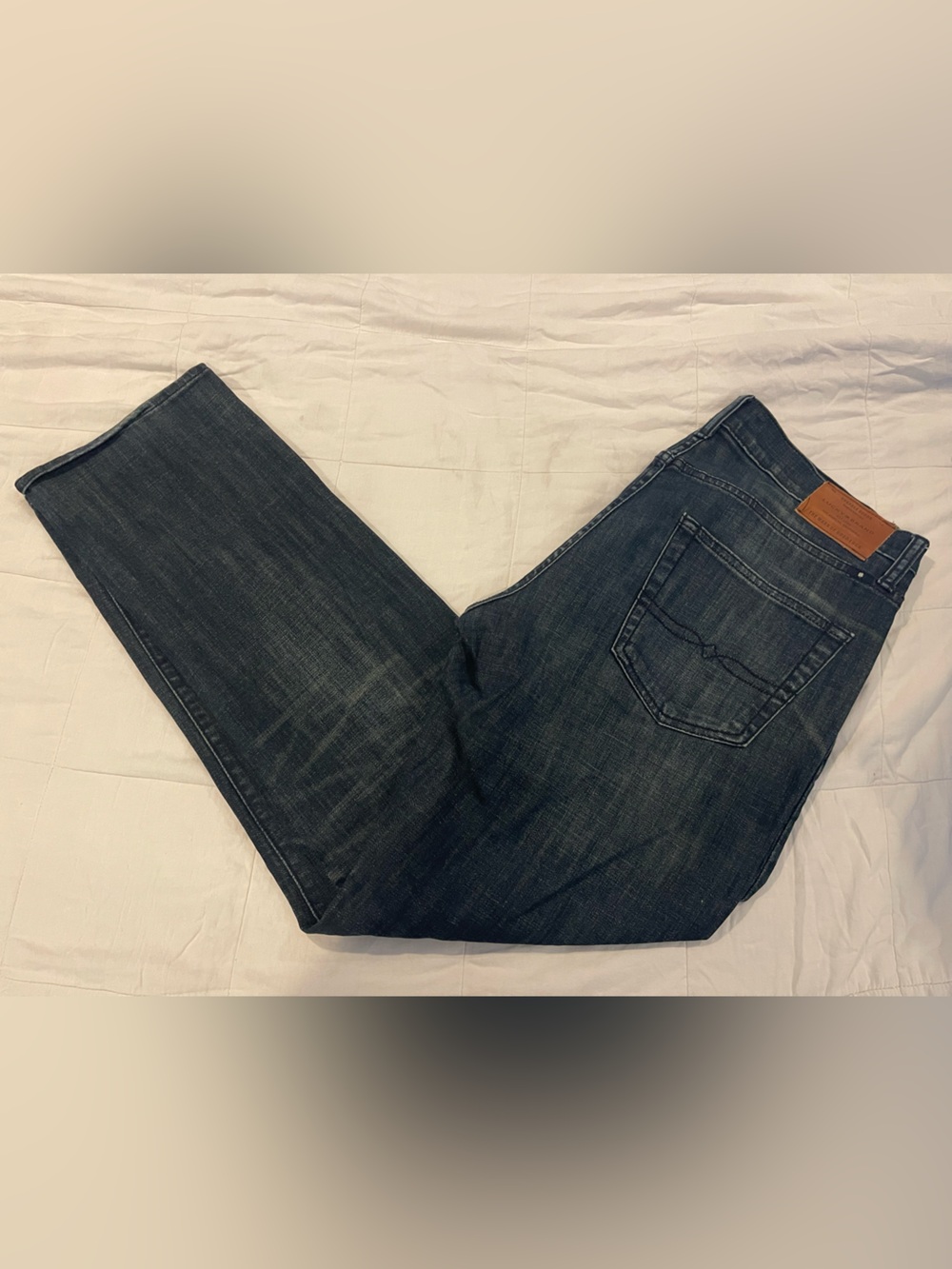 Lucky Men's Dark Blue 410 Athletic Slim Straight-Leg Jeans Denim Sz 33/32 Cotton